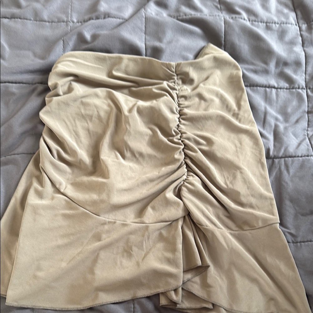 H&M Tan Asymmetrical Wrap Top